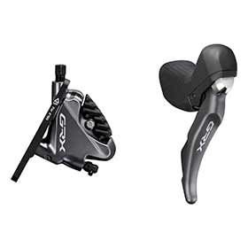 Shimano GRX BL-RX810 / BR-RX810-F, Road Hydraulic Disc Brake, Front, Flat mount, 140 or 160mm (not included), Black, Set