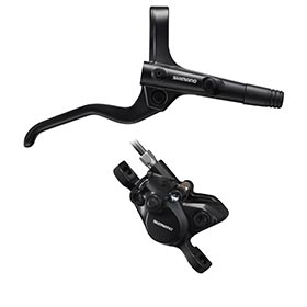 Shimano Alivio BL-M201/BR-M200, MTB Hydraulic Disc Brake, Rear, Post mount, Disc: 160 or 180mm (not included), Black, Set, EMT201KRRXRA170