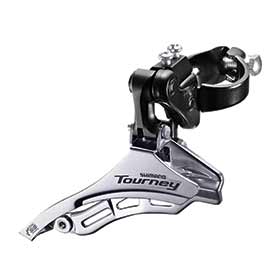 Shimano Tourney FD-TY300, Front derailleur, 6/7., Down Swing, Top Pull, 31.8mm