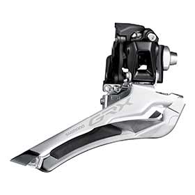 Shimano GRX FD-RX400, Front Derailleur, 10, Swing: Down, Cable Pull: Down, Braze-on