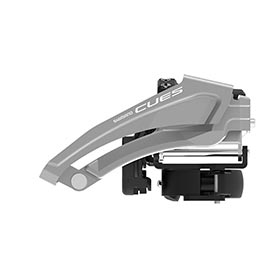 Shimano CUES FD-U4010-L, Front Derailleur, 2x9, Swing: Top, Cable Pull: Dual, Low 28.6/31.8/34.9mm, EFDU4010LX3