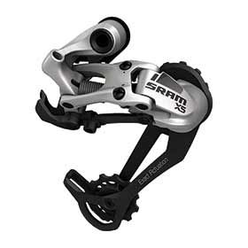 SRAM X5, Rear derailleur, 9sp, Medium cage, silver