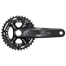Shimano FC-M4100-2, Crankset, Speed: 10, Spindle: 24mm, BCD: 64/96, 26/36, Hollowtech II, 175mm, Black, EFCM41002EX66
