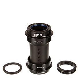 SRAM DUB PF30 73mm (55mm Chainline), Press Fit BB, PF30, Spindle: 28.99mm, Width: 73mm, Diameter: 46mm