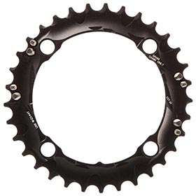 SRAM 33T, 10 sp, BCD 104mm, 4-Bolt, Middle Chainring, For 22/33/44, Aluminum, Black, 11.6215.188.290