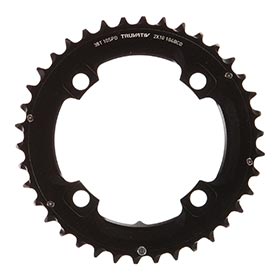 SRAM 38T, 10 sp, BCD 104mm, 4-Bolt, Outer Chainring, For L-pin GXP, Aluminum, Black, 11.6215.188.440