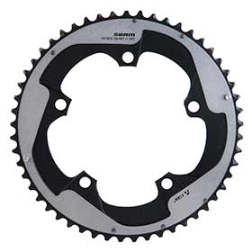 SRAM 53D, 11sp, BCD: 130mm, 5 Bolts, Red22 X-Glide, Outer Chainring, For 39/53, Aluminum, Grey, 11.6218.009.000