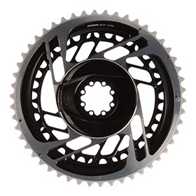 SRAM Red AXS 2x, Chainring, Teeth: 37/50, Speed: 12, BCD: Direct Mount, Pair, Aluminum, Grey
