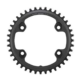 Shimano GRX FC-RX600 1x11, Chainring, Teeth: 40, Speed: 11, BCD: 110, Bolts: 4, Single, Aluminum, Black