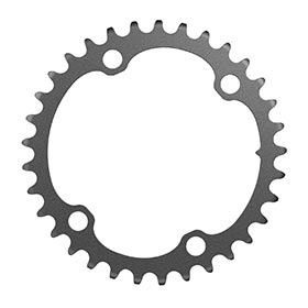SRAM Rival D1 2x 107mm, Chainring, Teeth: 33, Speed: 12, BCD: 107mm, Bolts: 4, Aluminum, Black