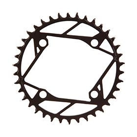 SRAM Eagle T-Type E-MTB, Chainring, Teeth: 38, Speed: 12, BCD: 104, Bolts: 4, Steel, Black