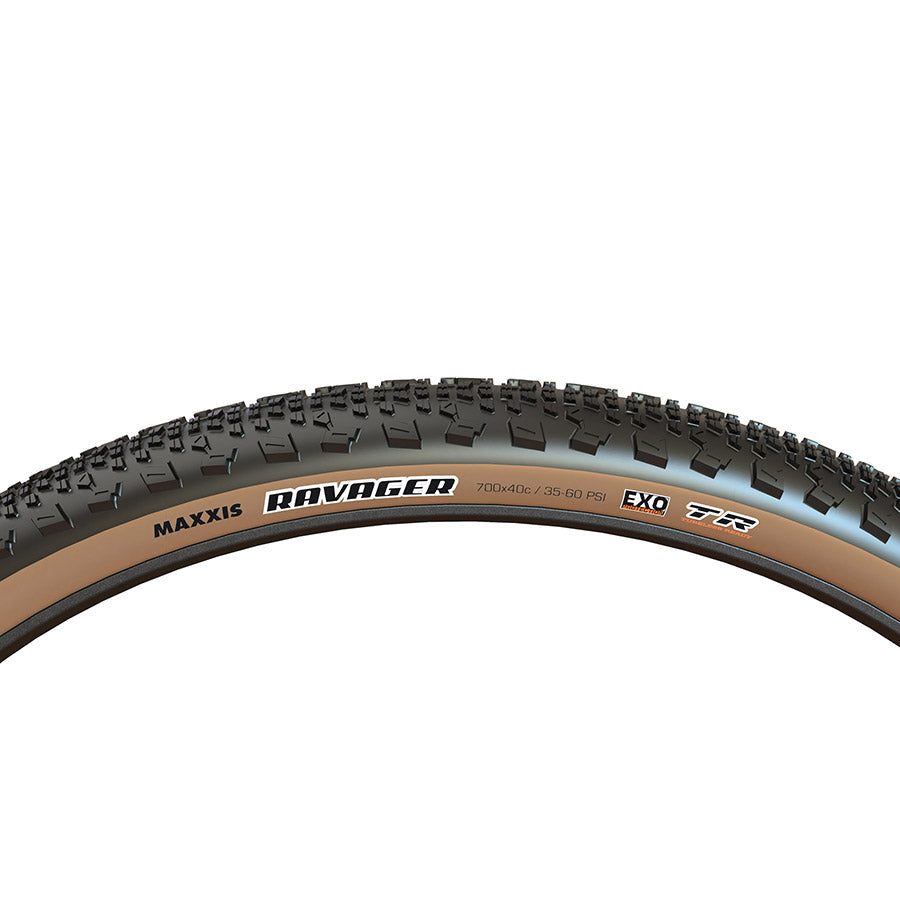 Maxxis, Ravager, Tire, 700x40C, Folding, Tubeless Ready, Dual, EXO, 120TPI, Black