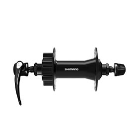Shimano HB-QB400, Disc Hub, Front, 32H, 6-bolt, QR, 100mm, Black, EHBQB400BAL
