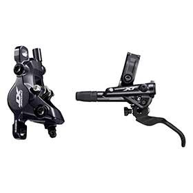 Shimano XT BL/BR-M8100, MTB Hydraulic Disc Brake, Rear, Post mount, Disc: Not included, 392g, Black, Set