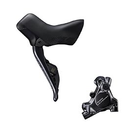 Shimano Dura Ace Di2 ST-R9270 / BR-R9270, Road Hydraulic Disc Brake, Front, Flat mount, Black, IR9270DLF6SC100A
