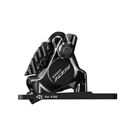 Shimano 105 BR-R7170, Road Hydraulic Disc Brake, Front, Flat mount, Black, IBRR7170F6RF