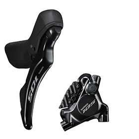 Shimano 105 ST-R7120 / BR-R7170, Road Hydraulic Disc Brake, Rear, Flat mount, 160mm, Black, IR71202DRRDSC170A