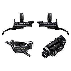 Shimano XT BL-M8200 / BR-M8220 Kit, MTB Hydraulic Disc Brake, Front and Rear, Post mount, Disc: Not included, Black, IBRM8220UPGKIT1