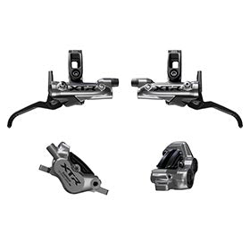 Shimano XTR BL-M9220 / BR-M9220 Kit, MTB Hydraulic Disc Brake, Front and Rear, Post mount, Disc: Not included, Black, IBRM9220UPGKIT1