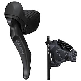 Shimano GRX ST-RX610/BL-RX610/BR-RX410, Road Hydraulic Disc Brake, Front, Flat mount, 160mm (not included), Black, IRX6103DLF6SC100A