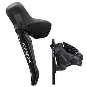 Shimano GRX BL-RX717 / BR-RX410, Road Hydraulic Disc Brake, Front, Flat mount, 160mm (not included), Black, IRS7174DLF6SC100