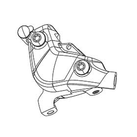 SRAM Red ETAP AXS Disc Caliper, Flat Mount 2 Piece, 11.5018.050.000