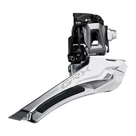 Shimano GRX FD-RX810, Front Derailleur, 11, Swing: Down, Cable Pull: Down, Braze-on