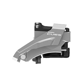 Shimano CUES FD-U4000-L, Front Derailleur, 2x9/10, Swing: Top, Cable Pull: Dual, Low 28.6/31.8/34.9mm