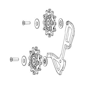 SRAM GX 1x11 Inner Cage/Pulley, Gx 1x11/Force1/Rival1 Type 2.1, Kit