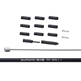 Shimano Shifter Cable and Housing Set, Stainless Steel, Cables; 1800/2100mm, Housing; 3000mm, Black, Shimano, MTB, IOTSP41SET03