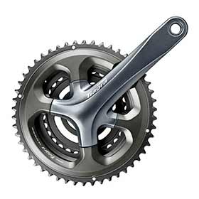 Shimano Tiagra FC-4703, Crankset, 10 sp., 170mm, 30/39/50T, BCD:74/110, H2, 68mm, 45mm, Grey