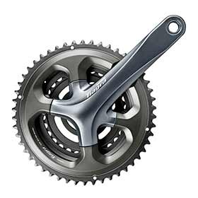 Shimano Tiagra FC-4703, Crankset, 10 sp., 175mm, 30/39/50T, BCD:74/110, H2, 68mm, 45mm, Grey