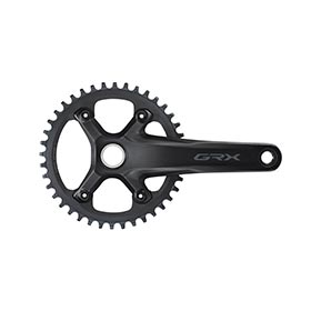 Shimano GRX FC-RX600-1 40T, Crankset, Speed: 11, Spindle: 24mm, BCD: 110, 40, Hollowtech II, 165mm, Black, Road Disc, EFCRX600111AXB0