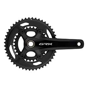 Shimano GRX FC-RX810-2, Crankset, Speed: 11, Spindle: 24mm, BCD: 80/110, 31/48, Hollowtech II, 172.5mm, Black, Road Disc