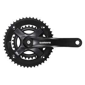 Shimano Tourney FC-TY501-2, Crankset, Speed: 7/8, BCD: Rivets, 30/46, Square, 170mm, Black, MTB