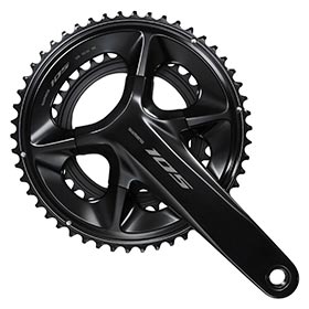 Shimano 105 FC-R7100, Crankset, Speed: 12, Spindle: 24mm, BCD: 110, 34/50, Hollowtech II, 160mm, Black, Road Disc, IFCR7100MX04