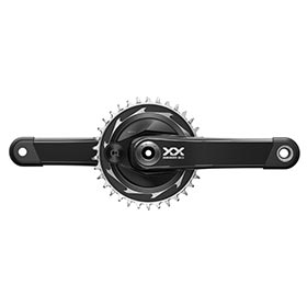 SRAM XX SL T-Type Power Meter, Power Meter Crankset, Speed: 12, Spindle: 28.99mm, BCD: Thread Mount, 34, DUB, 165mm, Black, Boost