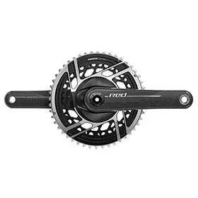 SRAM Red DUB 2x E1, Crankset, Speed: 12, Spindle: 28.99mm, BCD: Direct Mount SRAM 8 Bolt, 46/33, DUB, 170mm, Black, Road