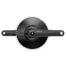 SRAM Red DUB 1x Aero E1, Crankset, Speed: 12, Spindle: 28.99mm, BCD: Direct Mount SRAM 8 Bolt, 50, DUB, 165mm, Black, Road