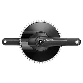 SRAM Red AXS 1x Aero Power Meter E1, Power Meter Crankset, Speed: 12, Spindle: 28.99mm, BCD: Direct Mount SRAM 8 Bolt, 50, DUB, 160mm, Black, Road