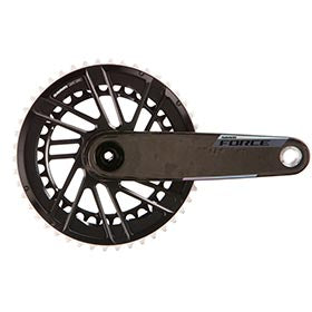 SRAM Force 2x E1, Crankset, Speed: 12, Spindle: 28.99mm, BCD: Direct Mount SRAM 8 Bolt, 46/33, DUB, 160mm, Black, Road