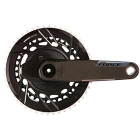 SRAM Force 2x Powermeter E1, Power Meter Crankset, Speed: 12, Spindle: 28.99mm, BCD: Thread Mount, 48/35, DUB, 172.5mm, Black, Road
