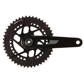 SRAM Rival 2x Powermeter E1, Power Meter Crankset, Speed: 12, Spindle: 28.99mm, BCD: Direct Mount SRAM 8 Bolt, 46/33, DUB, 165mm, Black, Road