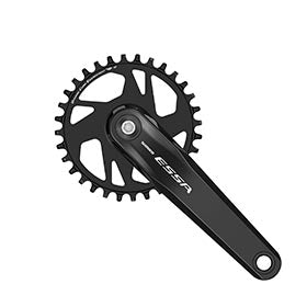 Shimano ESSA FC-U2000-1, Crankset, Speed: 7/8, BCD: Rivets, 32, Square, 170mm, Black, EFCU20001CA2