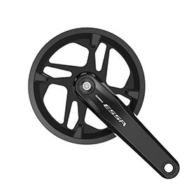 Shimano ESSA FC-U2000-1, Crankset, Speed: 7/8, BCD: Rivets, 40, Square, 170mm, w/ Chain Guard, Black, EFCU20011CB0C