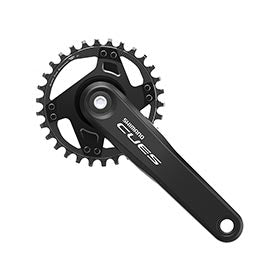 Shimano CUES FC-U4000-1, Crankset, Speed: 9/10/11, BCD: Rivets, 30, JIS, 170mm, Black, MTB/Boost, EFCU40001CA0