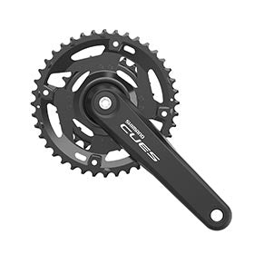Shimano CUES FC-U4010-2, Crankset, Speed: 9/10/11, Spindle: 24mm, BCD: Rivets, 22/36, 24mm, 175mm, Black, MTB/Boost, EFCU40102EX62