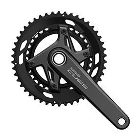 Shimano CUES FC-U6030-2, Crankset, Speed: 9/10, Spindle: 24mm, BCD: 110, 32/46, Hollowtech II, 170mm, Black, Road Disc, EFCU60302CX62