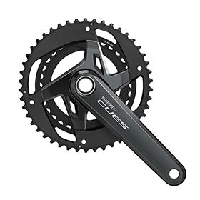 Shimano CUES FC-U8000-2 32/46T, Crankset, Speed: 11, Spindle: 24mm, BCD: 96, 32/46, Hollowtech II, 170mm, Black, Boost, EFCU80002CX62X