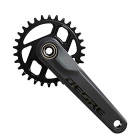 Shimano Deore FC-M6200-1, Crankset, Speed: 12, Spindle: 24mm, BCD: Direct Mount Shimano, 30, Hollowtech II, 165mm, Black, Boost, EFCM6200AXA0